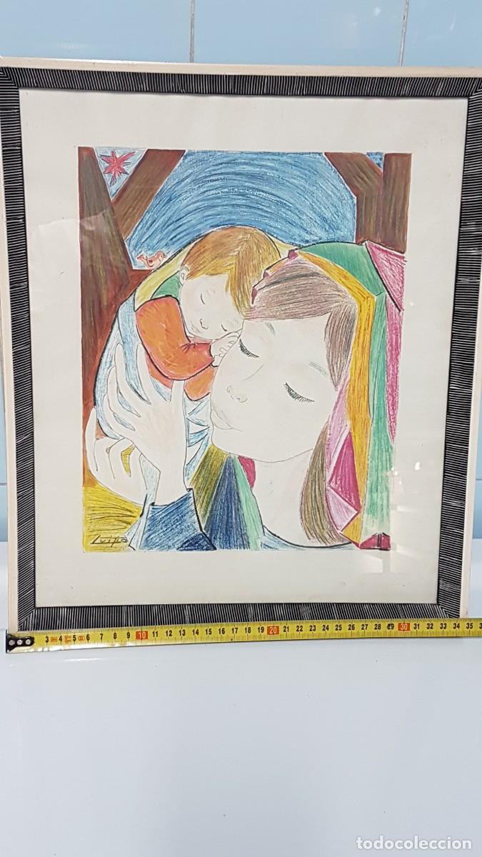 Arte: CUADRO MADRE CON NI&Ntilde;O VINTAGE - Foto 3