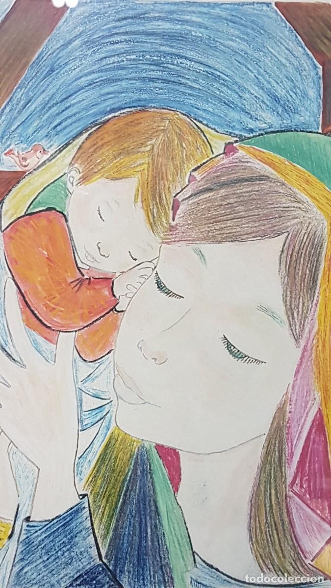 Arte: CUADRO MADRE CON NI&Ntilde;O VINTAGE - Foto 4