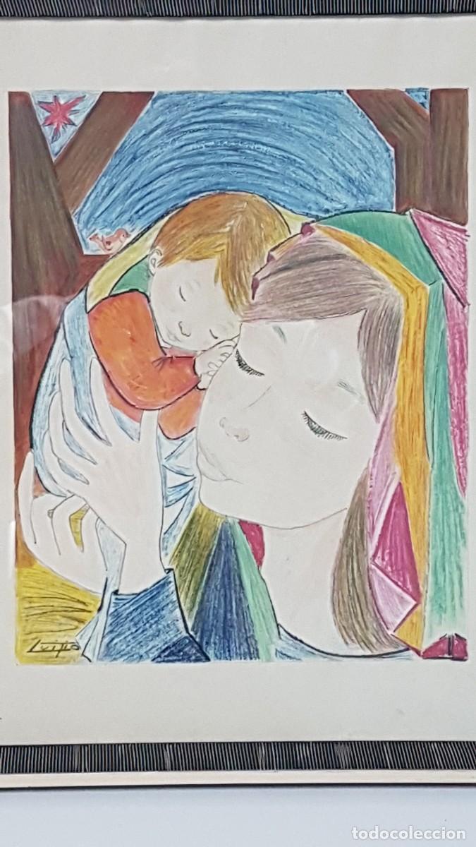 Arte: CUADRO MADRE CON NI&Ntilde;O VINTAGE - Foto 6