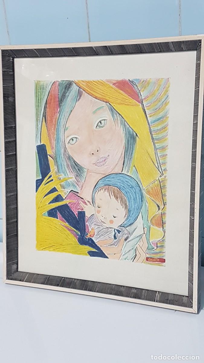 Arte: CUADRO MADRE CON NI&Ntilde;O VINTAGE - Foto 3