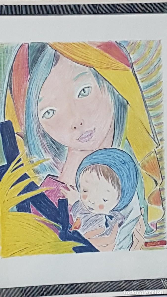 Arte: CUADRO MADRE CON NI&Ntilde;O VINTAGE - Foto 4