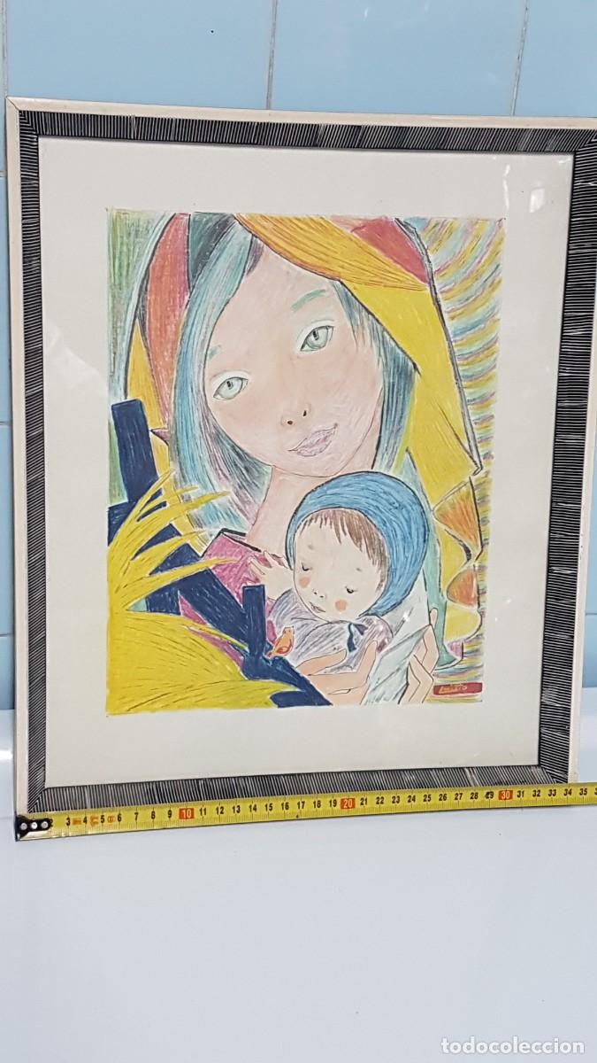Arte: CUADRO MADRE CON NI&Ntilde;O VINTAGE - Foto 2