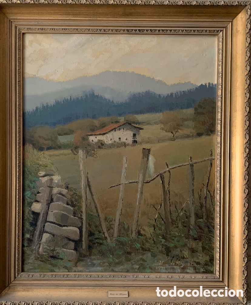 Arte: J. L. De Miguel &ldquo;Paisaje con caserio&rdquo; 1971