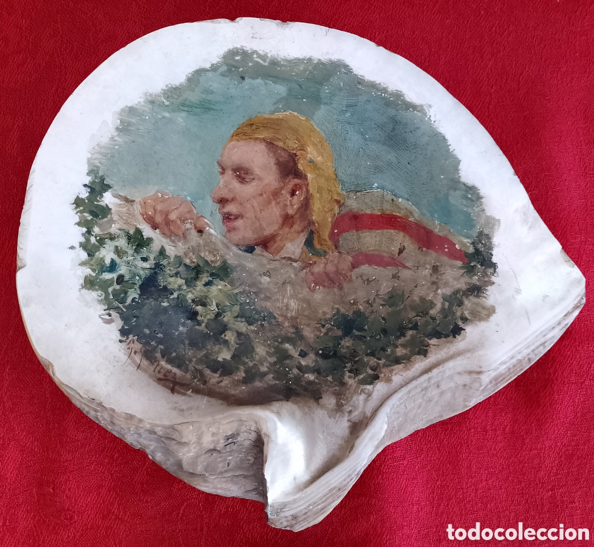 Arte: Venera Madreperla Pintada Oleo. - Foto 6