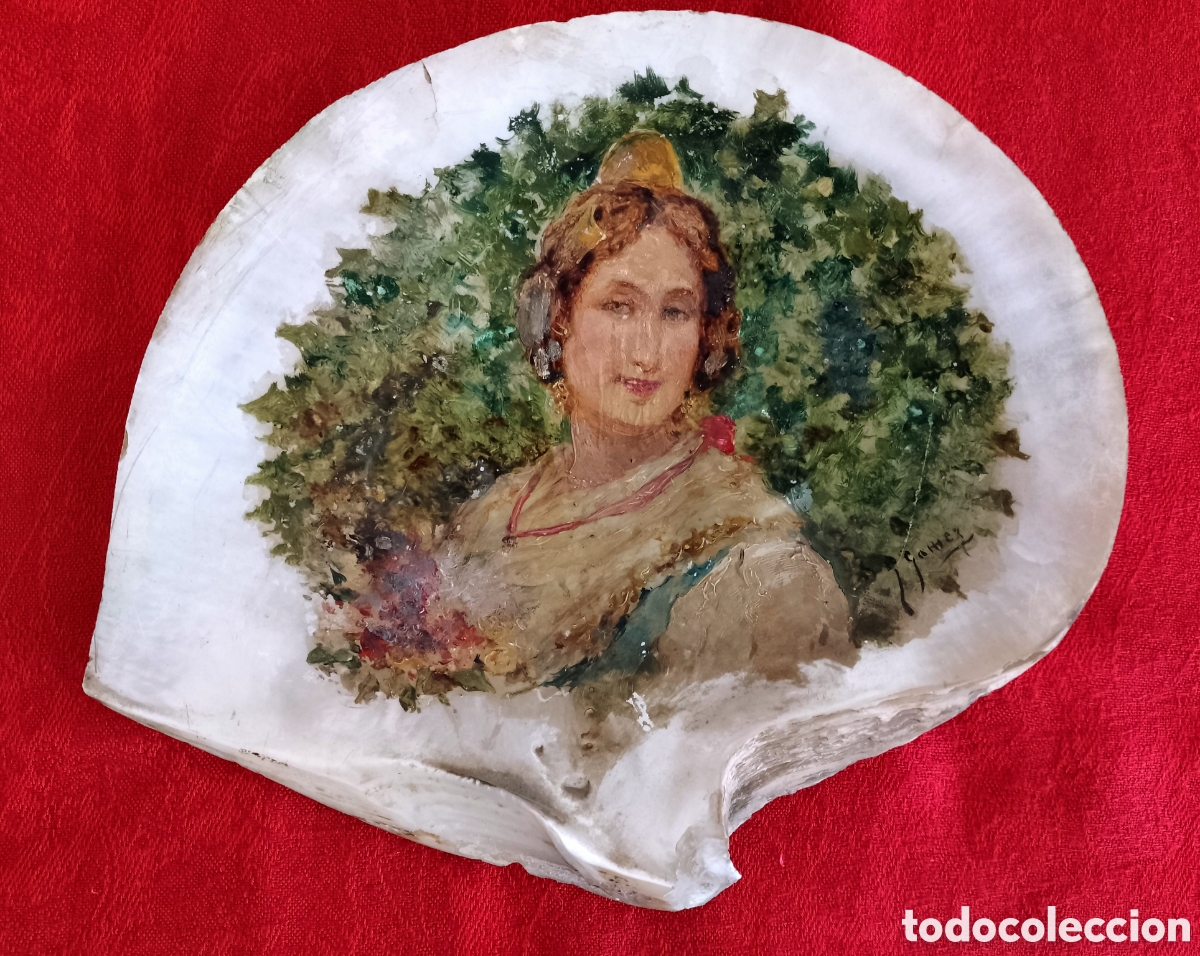 Arte: Venera Madreperla Pintada Oleo. - Foto 8