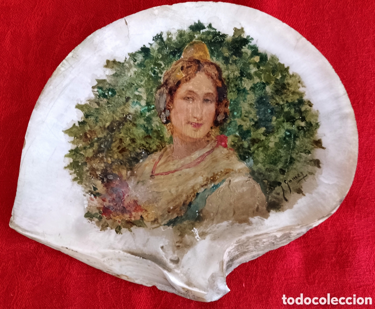 Arte: Venera Madreperla Pintada Oleo. - Foto 10