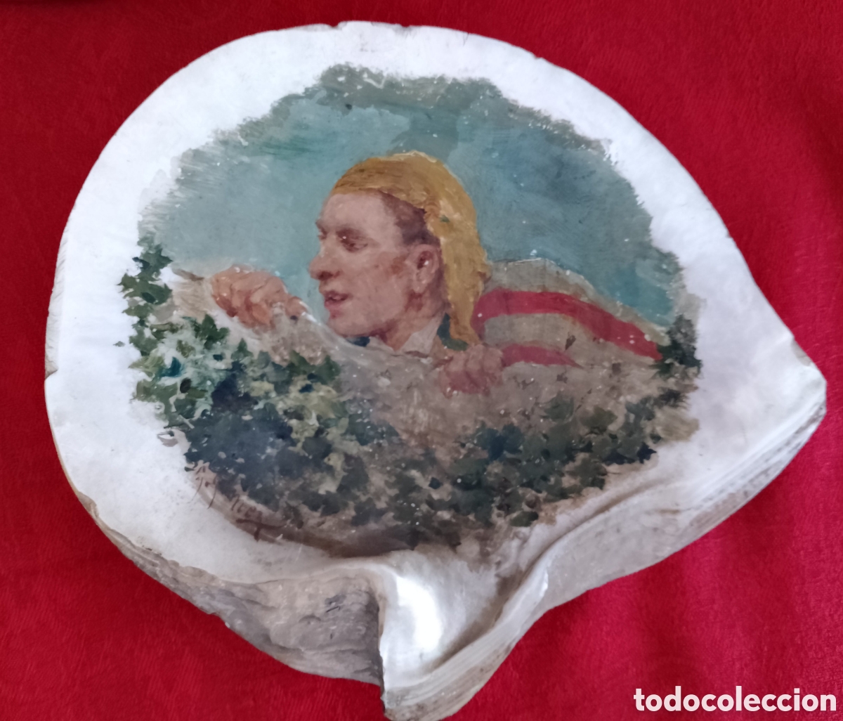 Arte: Venera Madreperla Pintada Oleo. - Foto 11