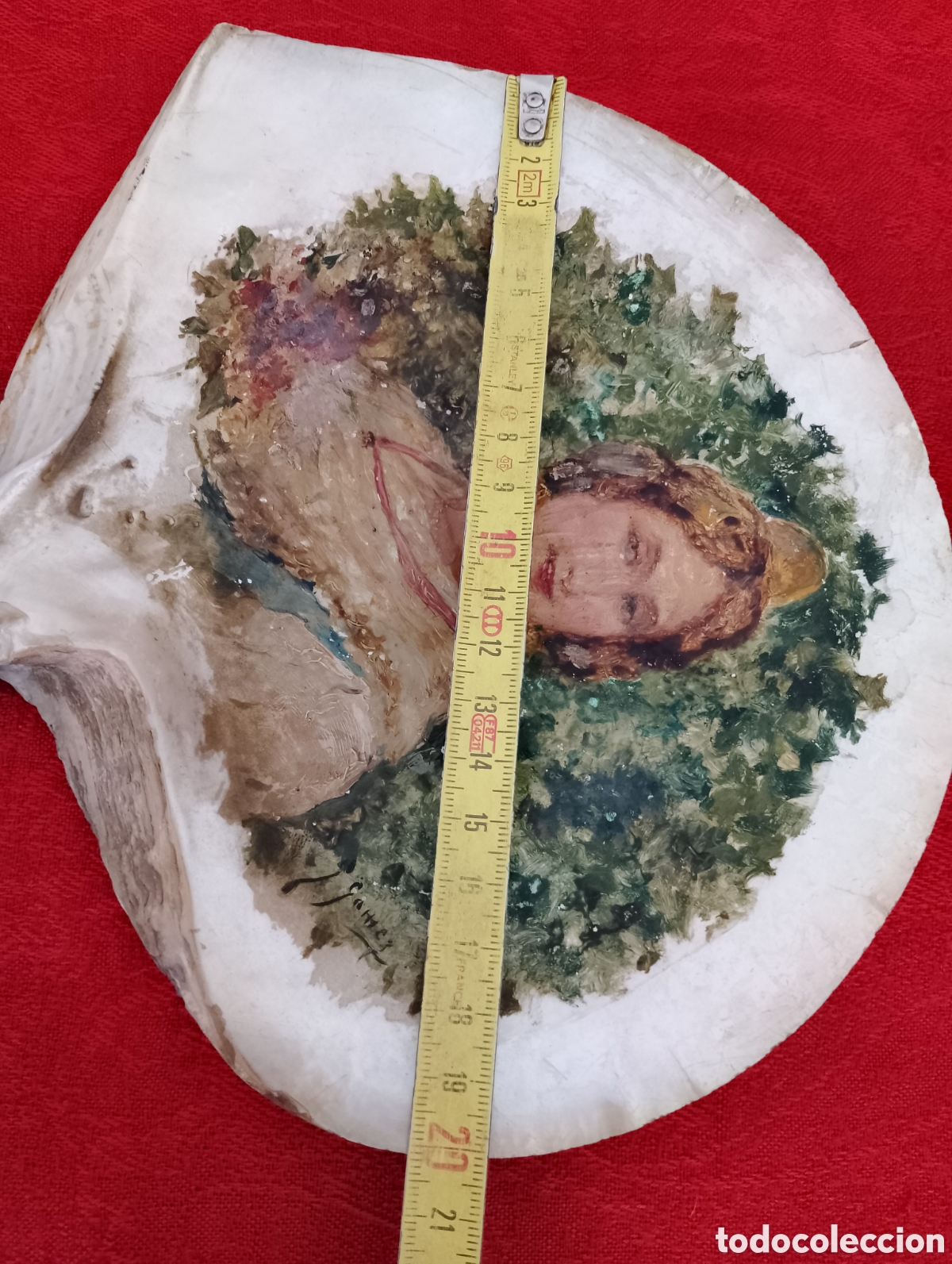 Arte: Venera Madreperla Pintada Oleo. - Foto 3
