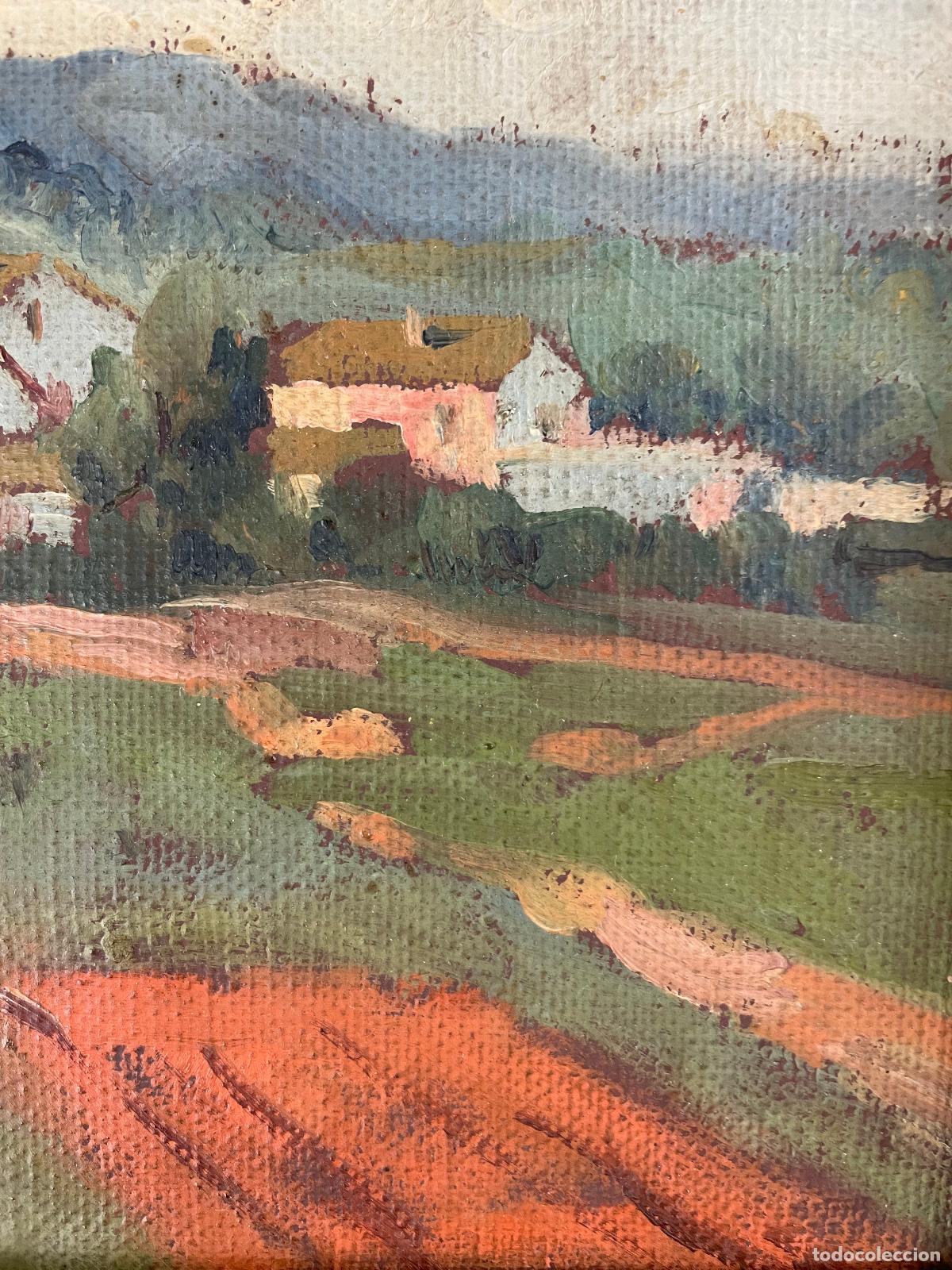 Arte: ESCENA DE CAMPO. ESCUELA CATALANA. ESTILO IMPRESIONISTA. OLEO SOBRE CARTON. SIGLO XX