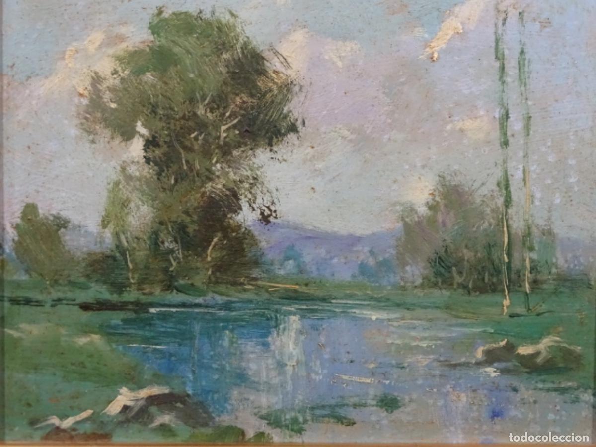 Arte: &Oacute;LEO SOBRE TABLEX ANONIMO. ESCUELA OLOTINA. - Foto 2