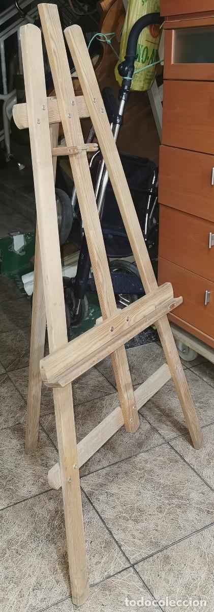 Arte: CABALLETE Pintura BONFIL Madera. 119X52 cms A&ntilde;os 80