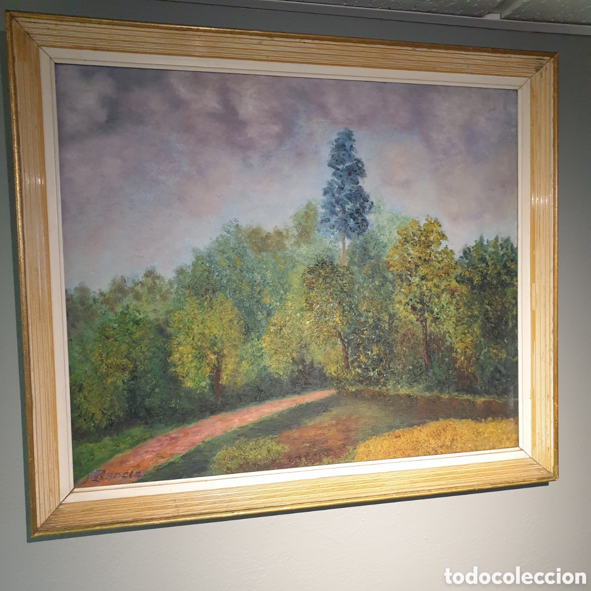 Arte: &Oacute;leo sobre lienzo BARCIA 55X47 - Foto 1