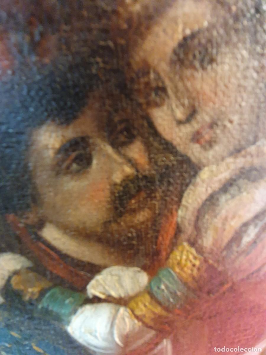 Arte: -ANTIGUO OLEO SOBRE LIENZO-1 - Foto 2