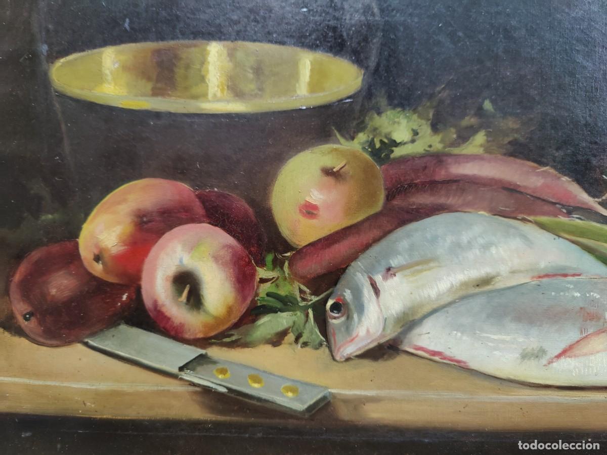 Arte: Bodeg&oacute;n con pescados firmado - Foto 4