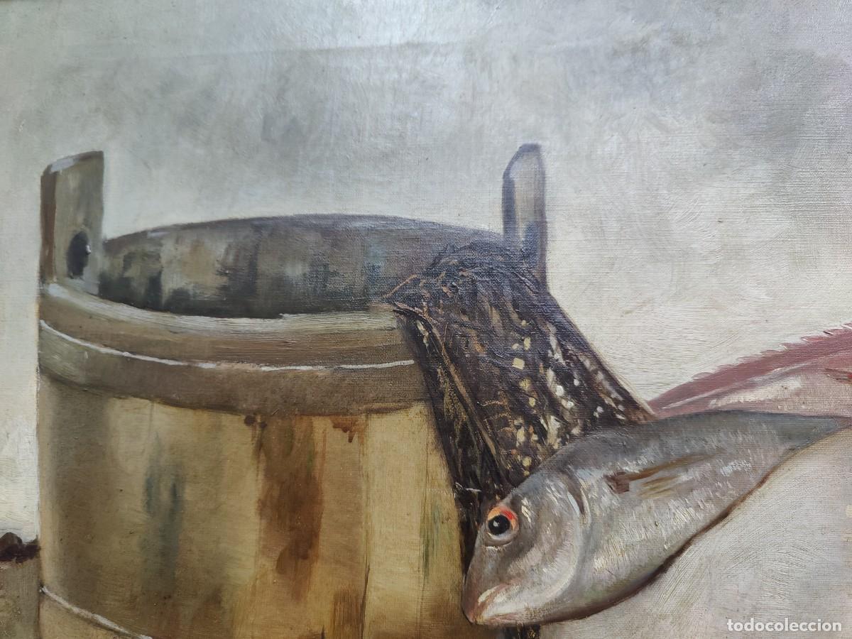 Arte: Bodeg&oacute;n con pescados firmado - Foto 3