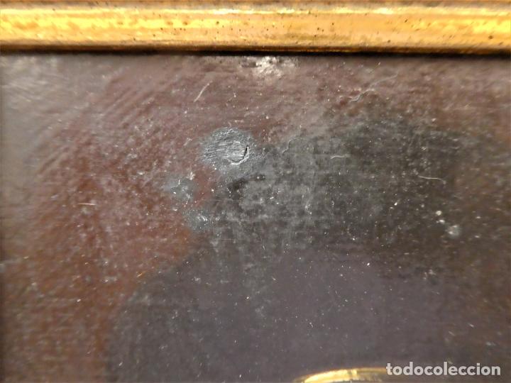 Arte: Bonito oleo sobre tabla con marco - Foto 4