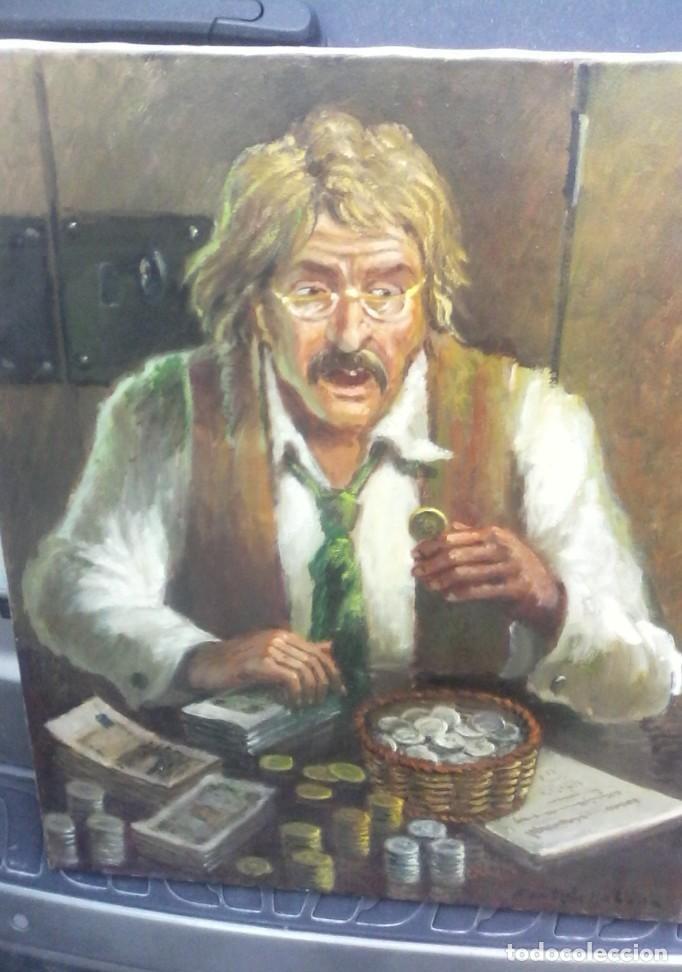 Arte: EL AVARO - OLEO LIENZO. - Foto 1