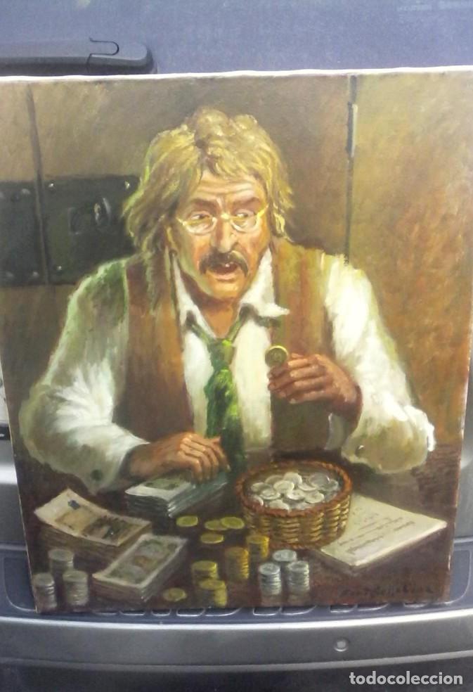 Arte: EL AVARO - OLEO LIENZO. - Foto 3