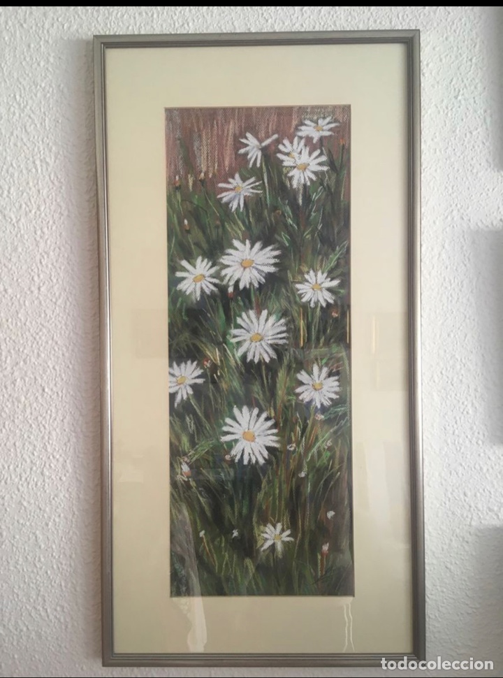 Arte: Cuadro flores (pastel): margaritas