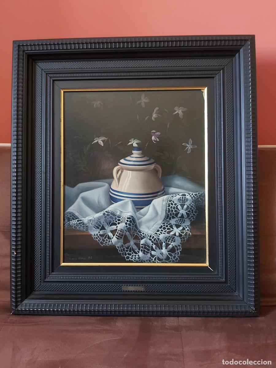 Arte: Le&oacute;n Olmo: Bodeg&oacute;n (&Oacute;leo sobre tabla) - Foto 1