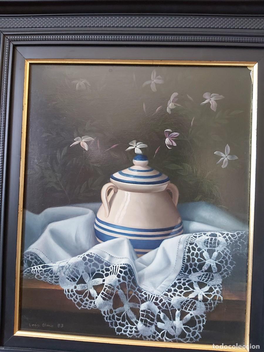 Arte: Le&oacute;n Olmo: Bodeg&oacute;n (&Oacute;leo sobre tabla) - Foto 2