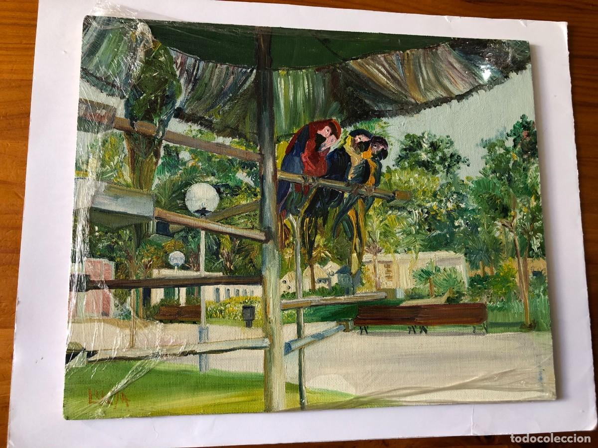 Arte: LOROS &Oacute;LEO SOBRE TABLA - Foto 1