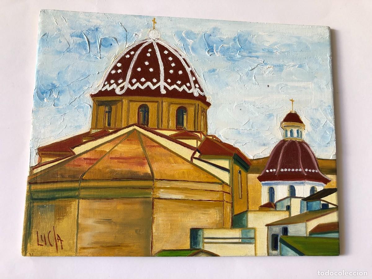 Arte: C&Uacute;PULA ROJA &Oacute;LEO SOBRE TABLA - Foto 1