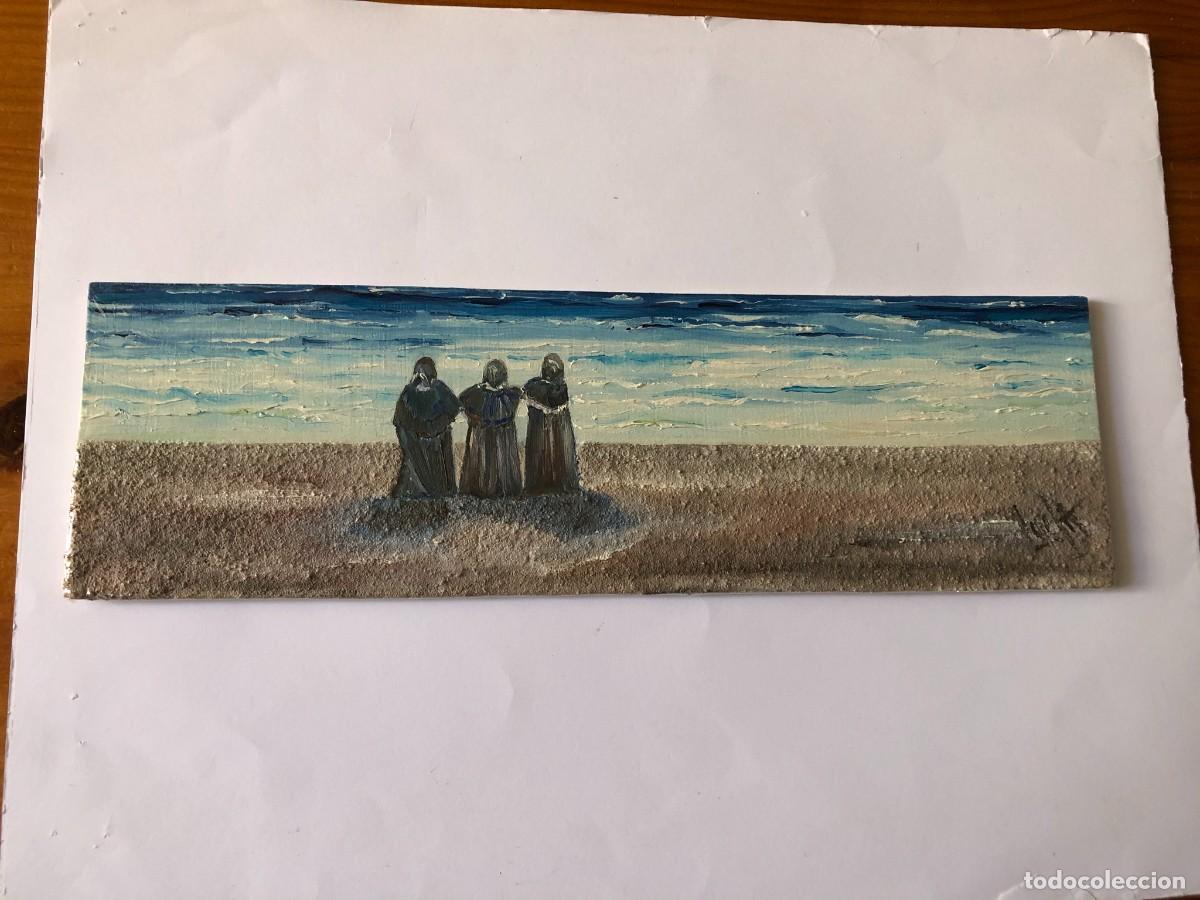 Arte: MUJERES EN LA PLAYA &Oacute;LEO SOBRE TABLA - Foto 1