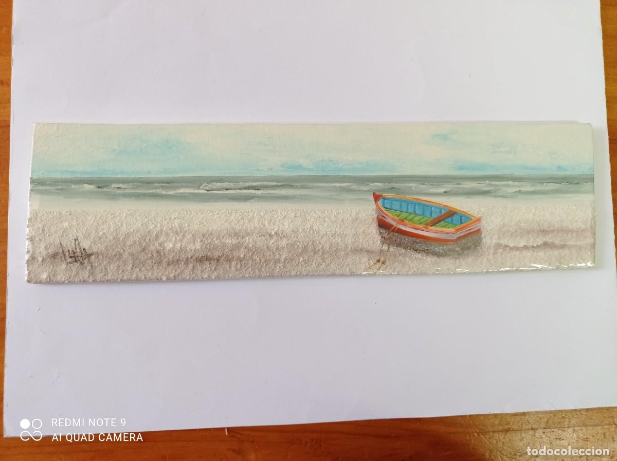 Arte: BARCA EN LA PLAYA 2 &Oacute;LEO SOBRE TABLA - Foto 1