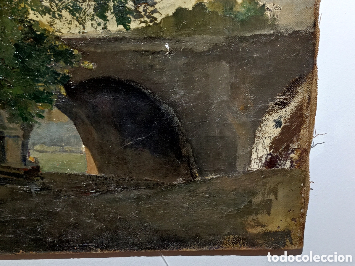 Arte: &Oacute;leo sobre lienzo, S. XIX. - Foto 3