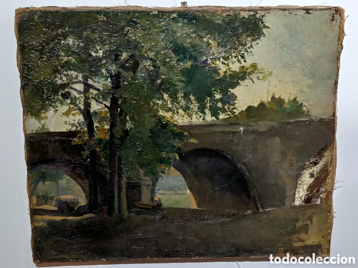 Arte: &Oacute;leo sobre lienzo, S. XIX. - Foto 1