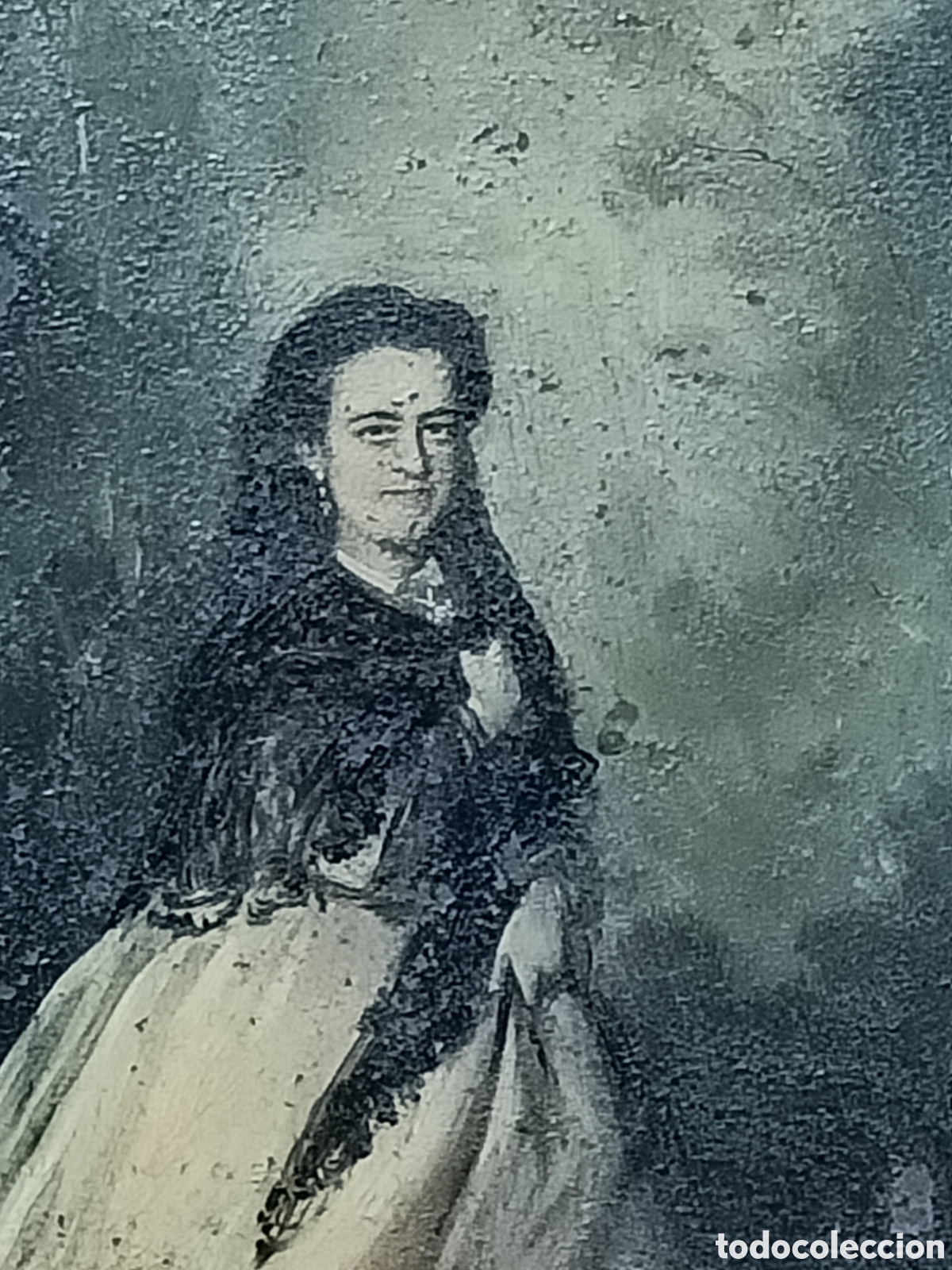 Arte: &Oacute;leo sobre lata de dama del XIX. - Foto 4