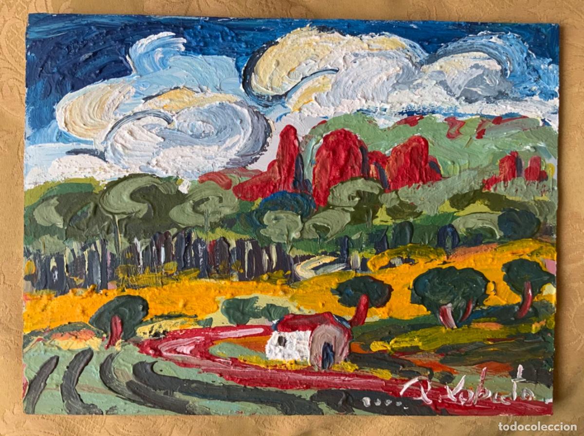 Arte: LOS MALLOS DE RIGLOS ALTO ARAGON OLEO SOBRE TABLA R. LOBATO