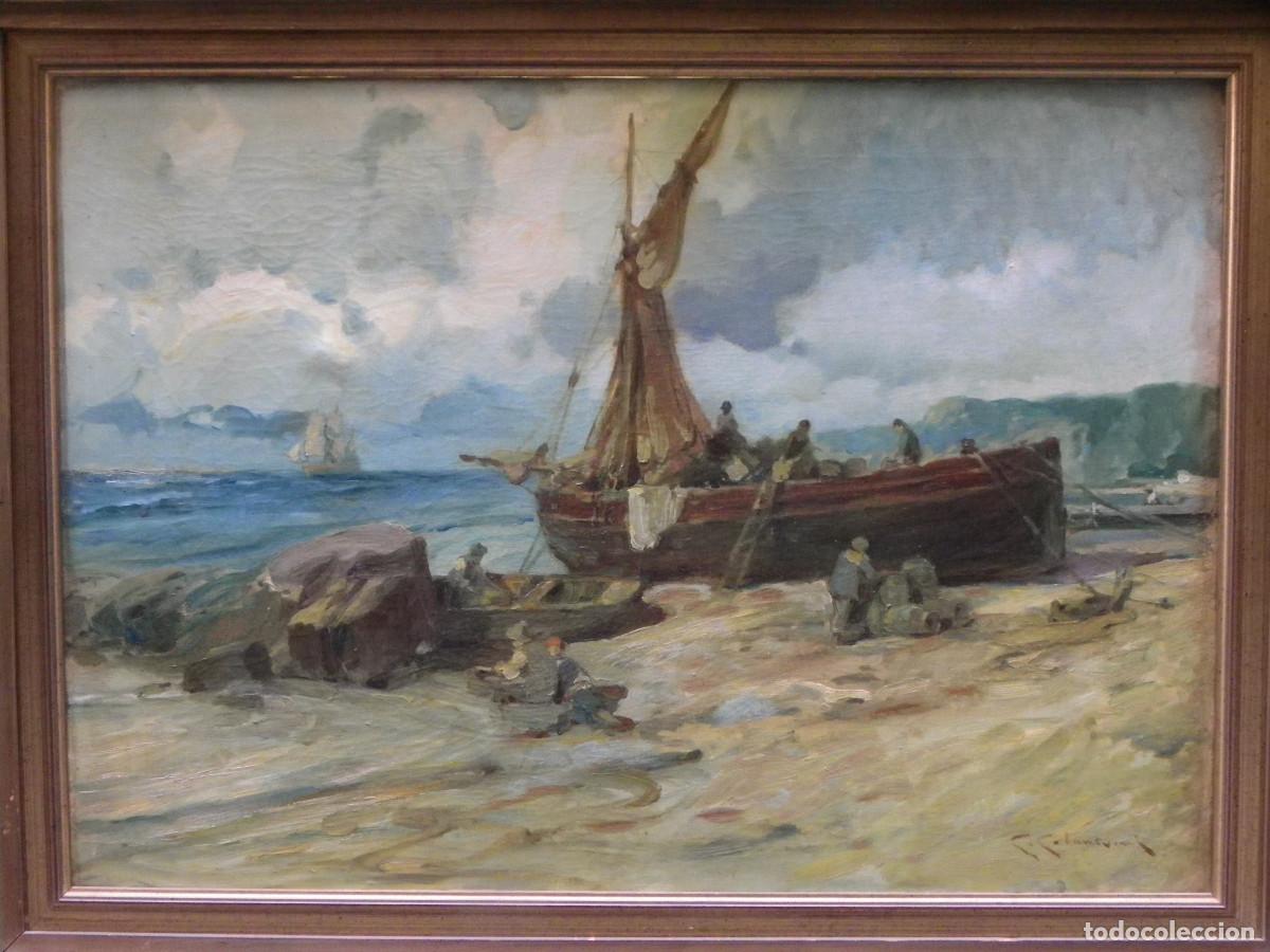 Arte: Luigi Colantuoni. &oacute;leo barcas en la playa - Foto 4