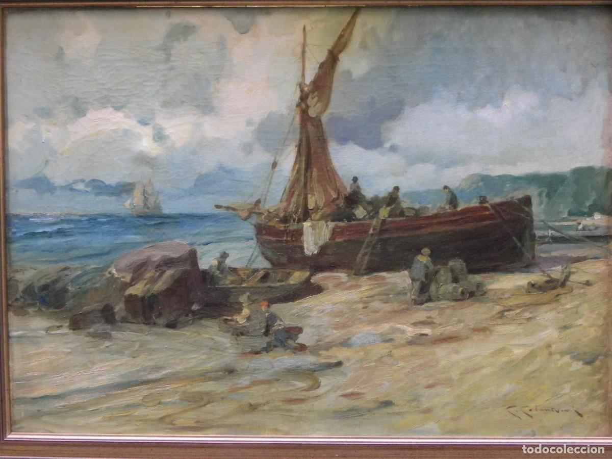 Arte: Luigi Colantuoni. &oacute;leo barcas en la playa - Foto 5
