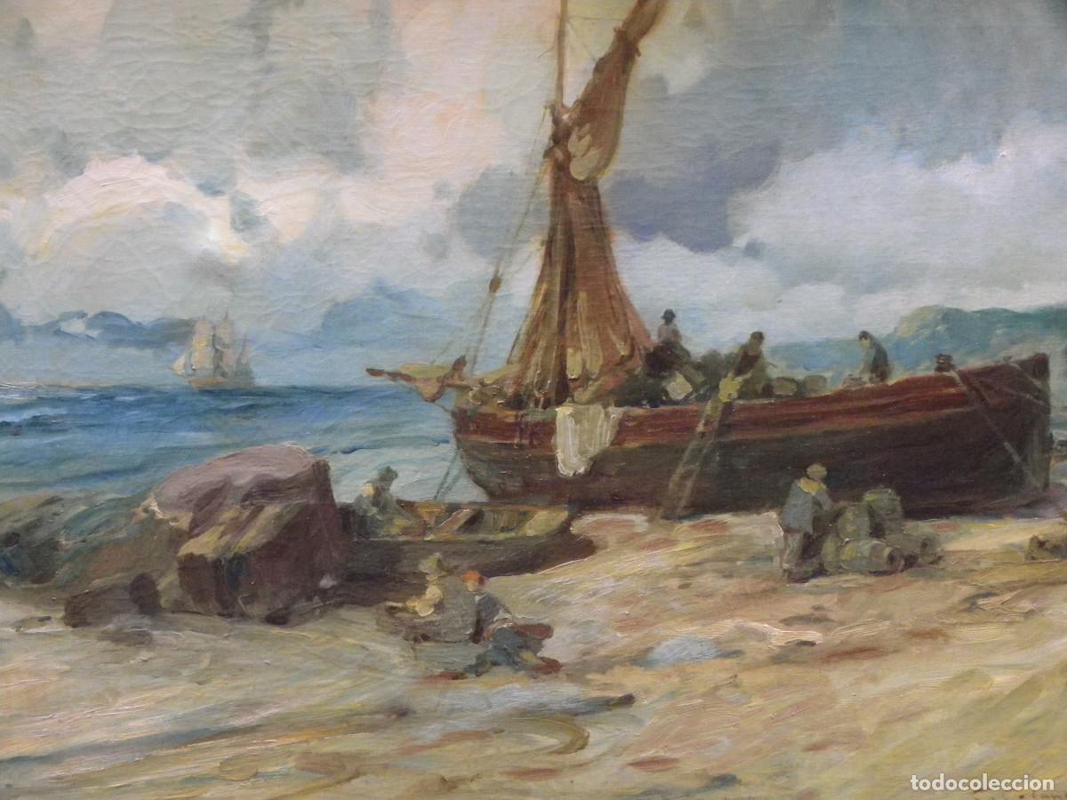 Arte: Luigi Colantuoni. &oacute;leo barcas en la playa - Foto 11