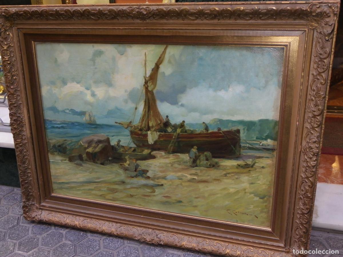 Arte: Luigi Colantuoni. &oacute;leo barcas en la playa - Foto 14