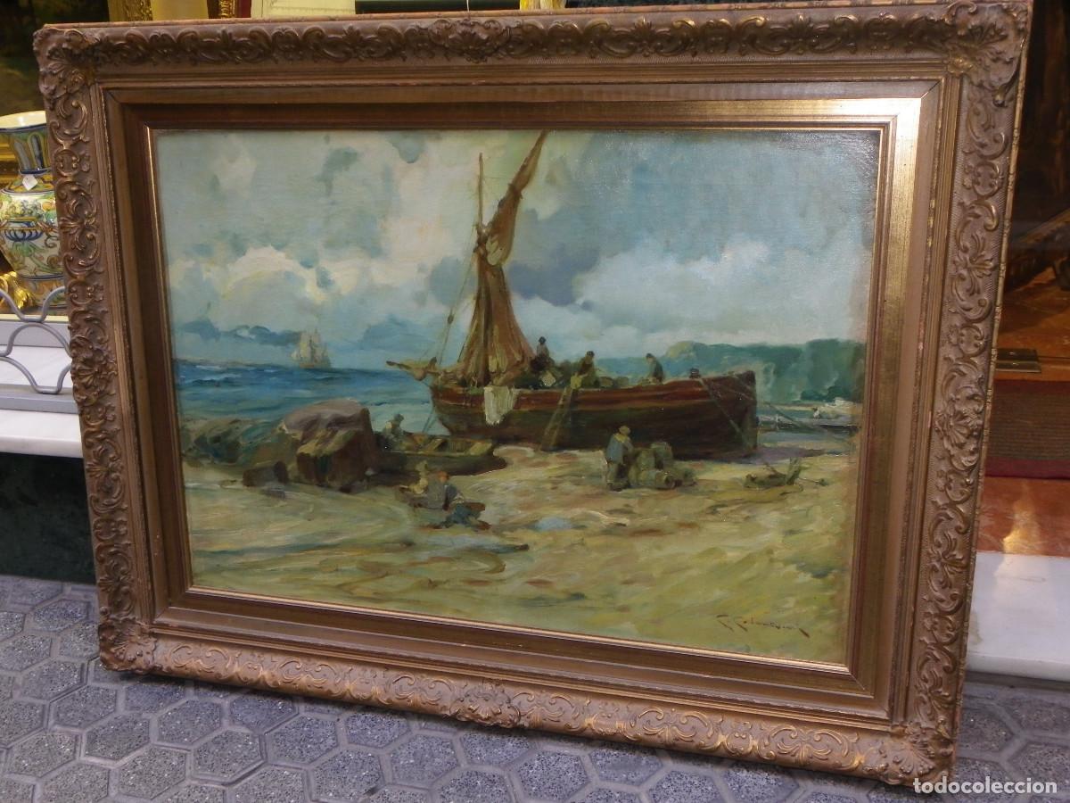 Arte: Luigi Colantuoni. &oacute;leo barcas en la playa - Foto 15
