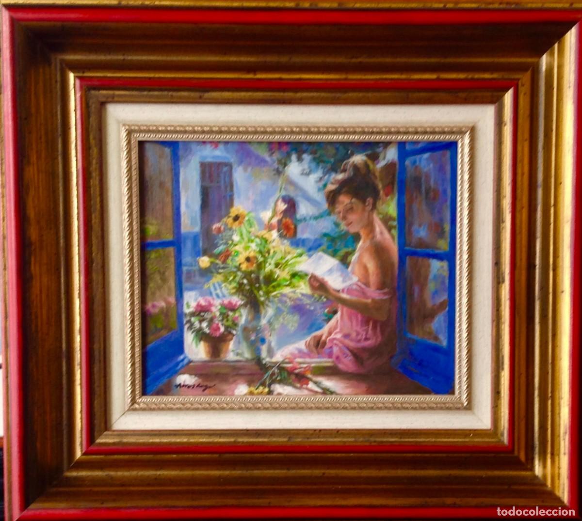 Arte: Cuadro &Oacute;leo Del Pintor Arras Lago - Foto 6