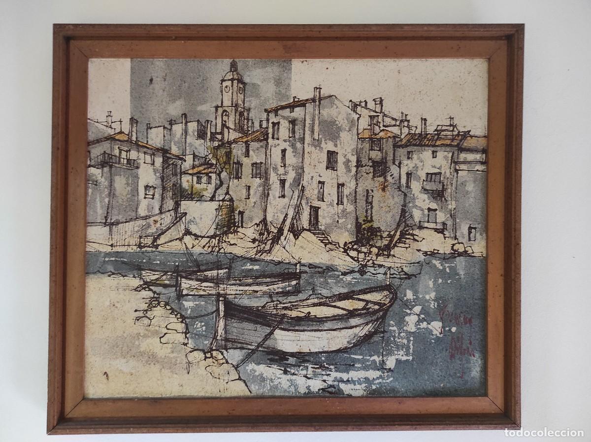 Arte: 3 CUADROS DEL PINTOR BERNARD DUFOUR - Foto 2