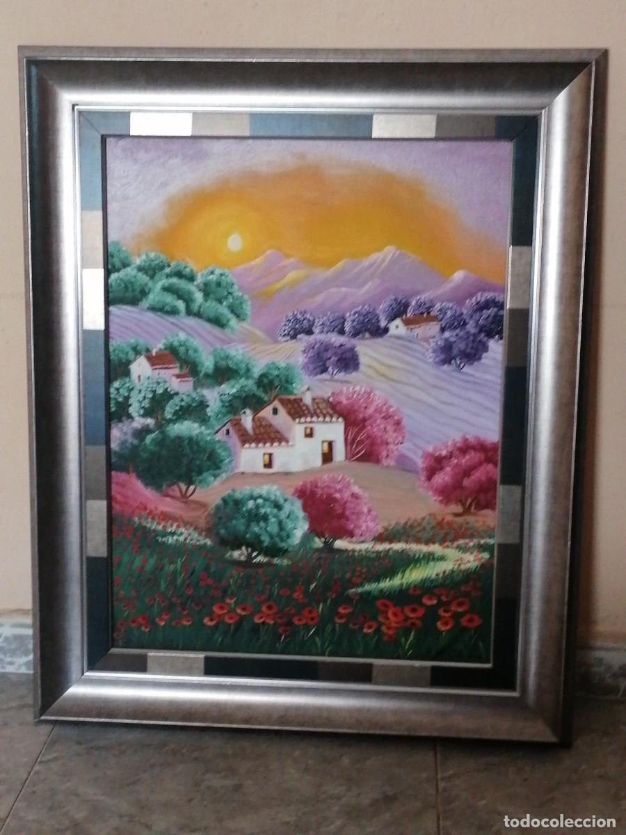 Arte: &Oacute;LEO EN LIENZO ENMARCADO - Foto 1