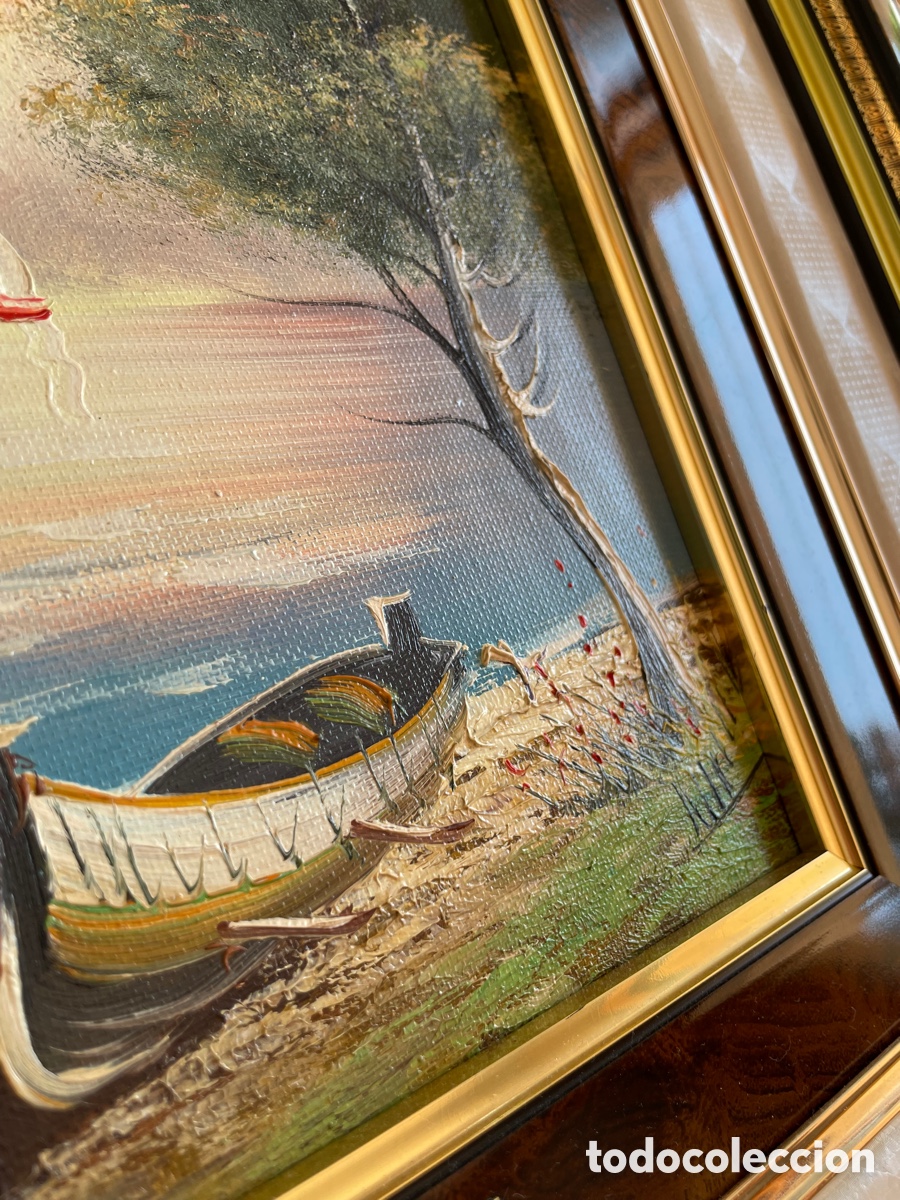 Arte: Paisaje mar&iacute;timo, &oacute;leo original - Foto 3