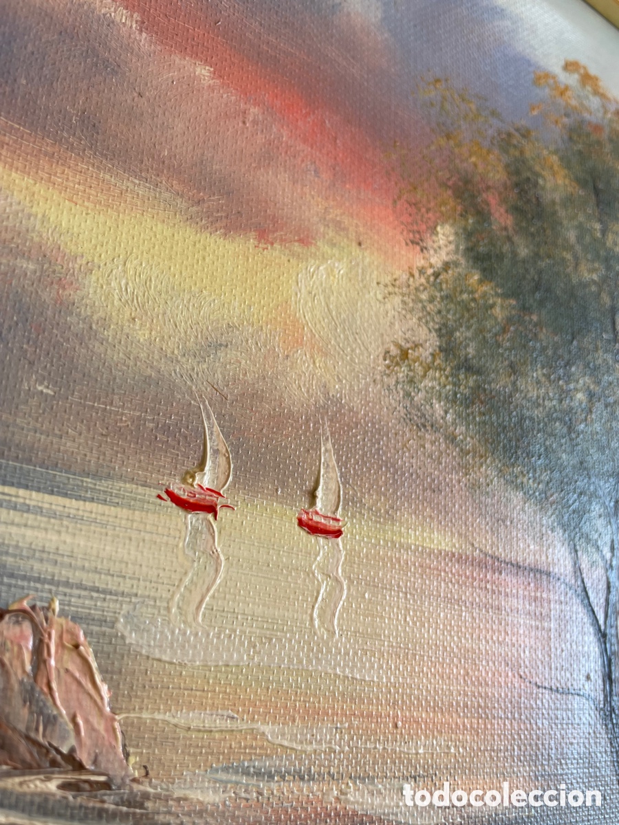 Arte: Paisaje mar&iacute;timo, &oacute;leo original - Foto 4