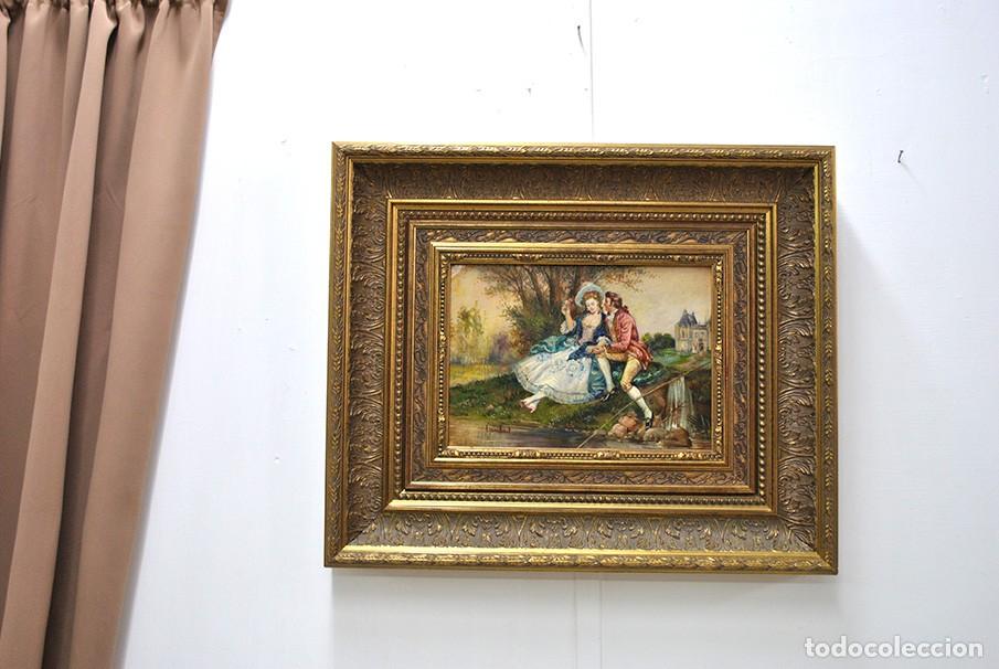 Arte: CUADRO &Oacute;LEO SOBRE COBRE - LAMBERT - Foto 2