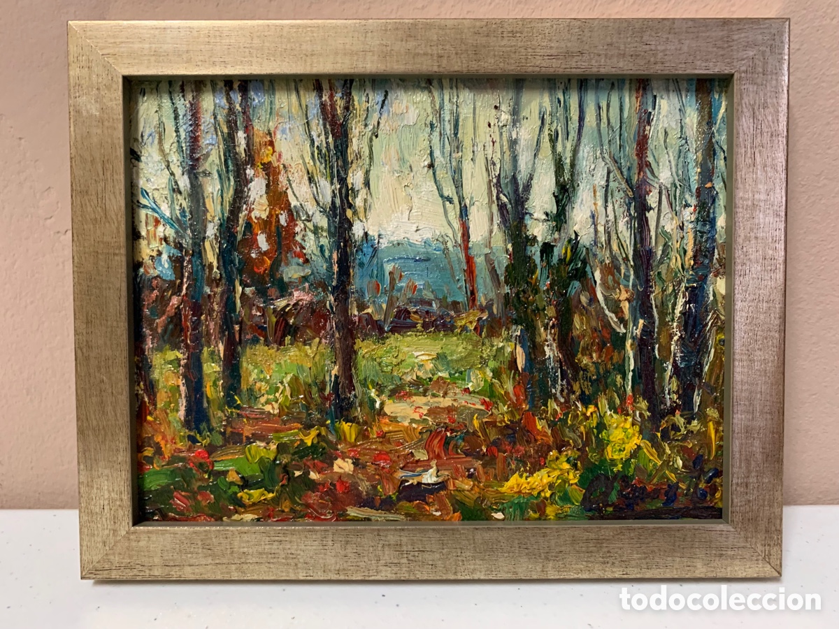 Arte: Agust&iacute;, bosque de can barba, 18,5x14 obra reci&eacute;n enmarcado