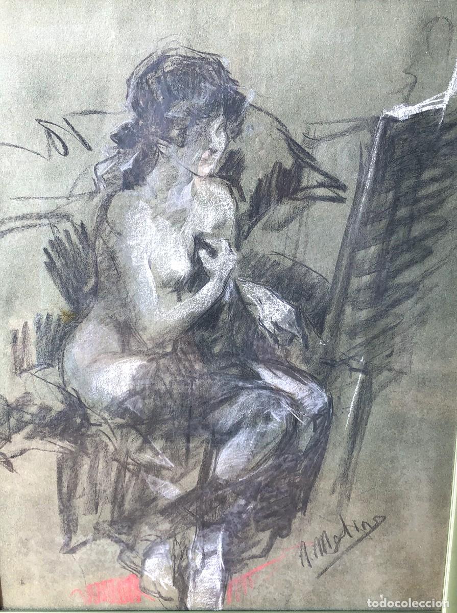 Arte: Antonio Medina Serrano.- Mujer semidesnuda - Foto 3