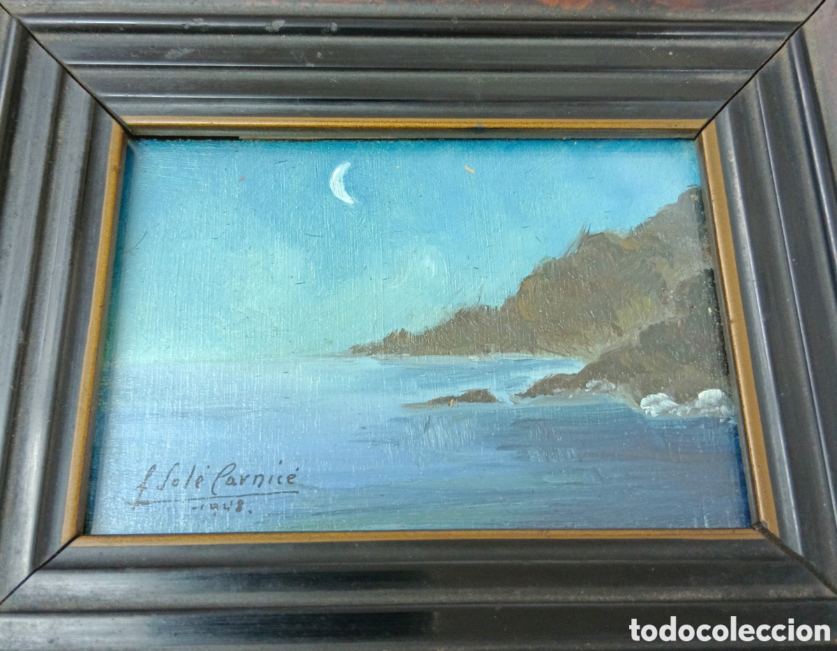 Arte: Francisco SOL&Eacute; CARNIC&Eacute; &oacute;leo sobre madera firmado abajo izquierda 1948