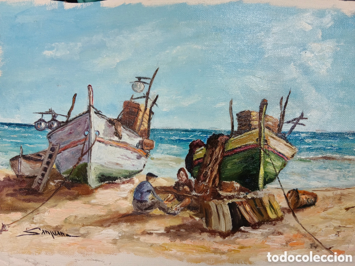 Arte: &Oacute;leo sobre tela firmado SanJuan, sin bastidor