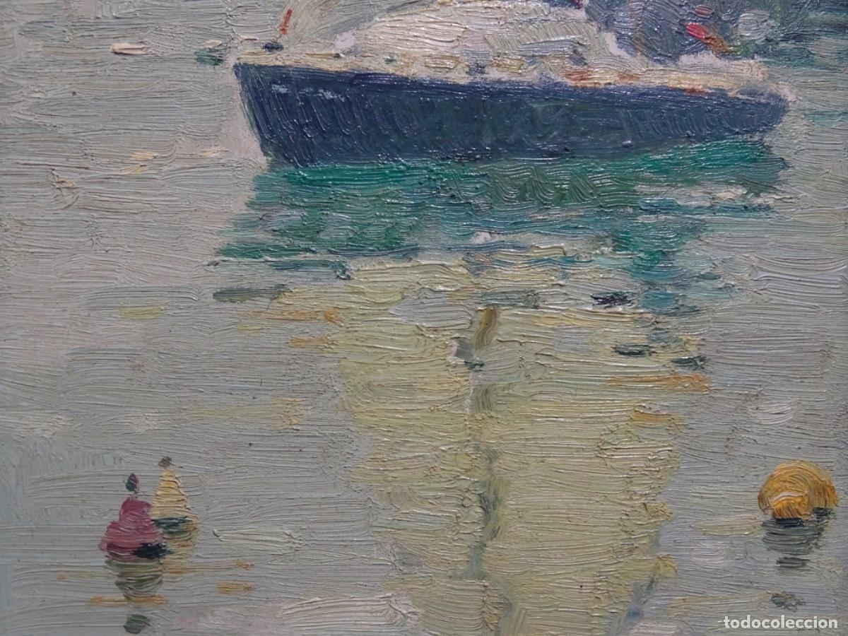 Arte: &Oacute;LEO SOBRE GABLEX ANONIMO. BARCA Y REFLEJOS. - Foto 5