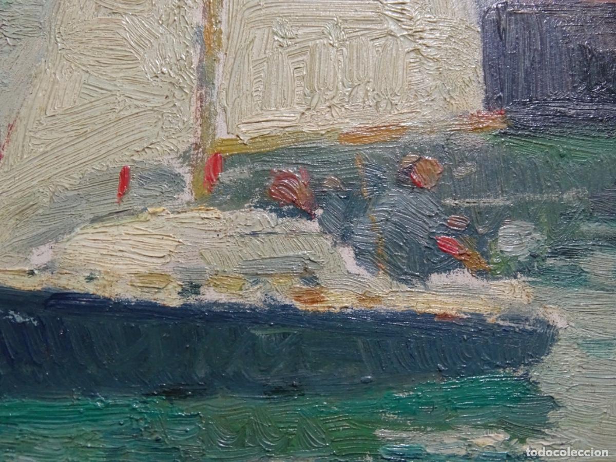 Arte: &Oacute;LEO SOBRE GABLEX ANONIMO. BARCA Y REFLEJOS. - Foto 6